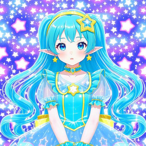 Illustration of Cure milky, precure in the style of Akara kai