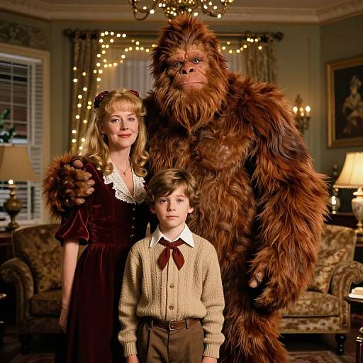 1980s Family Photo with Sasquatch