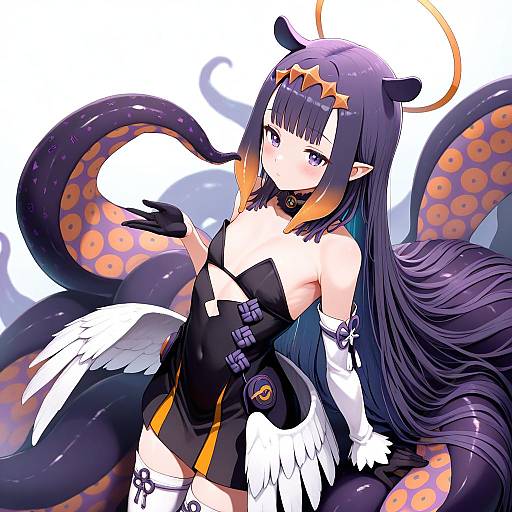 Illustration of Ao-chan (ninomae ina'nis), hololive in the style of Ripu (lipi)