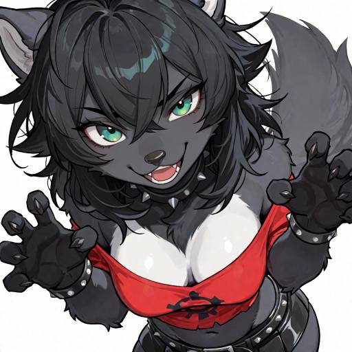 Punk Style Girl with Wolverine Features