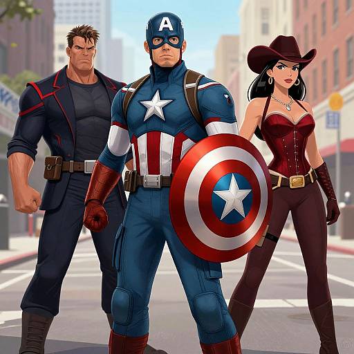 Anime-Style Avengers-Inspired Heroes