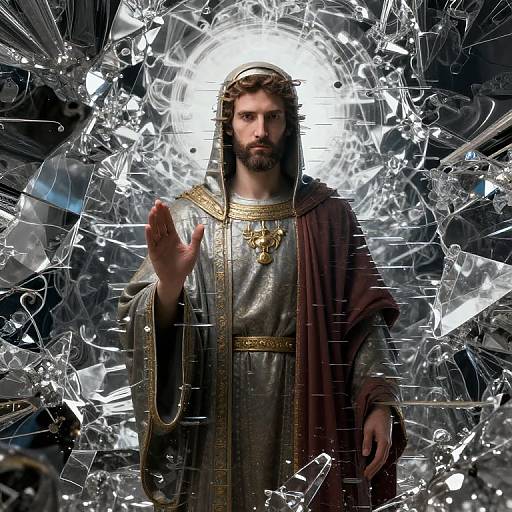 Surreal Patron Saint in Fractal Dimensions