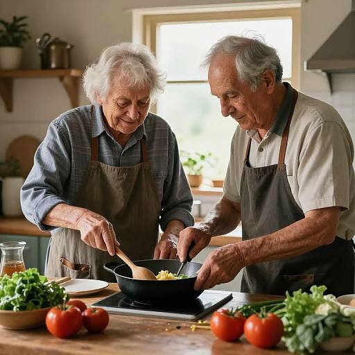 Heartwarming Grandparents Cooking Together