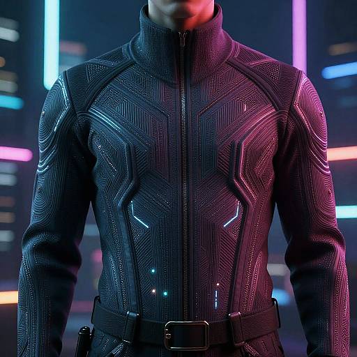 Futuristic Cyberpunk Geometric Clothing
