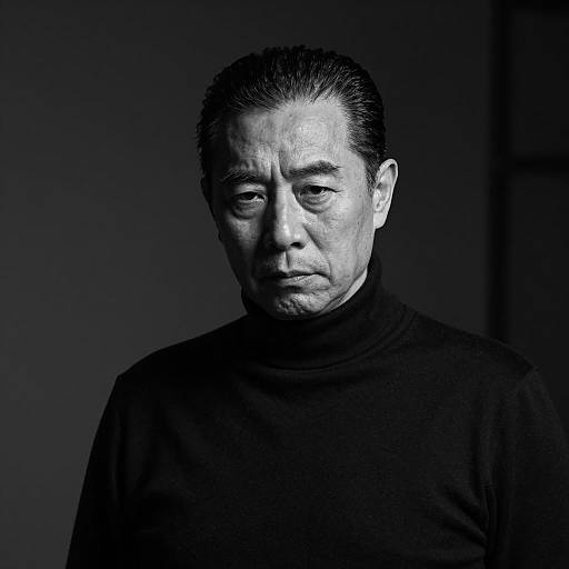 Dramatic Black and White Portrait