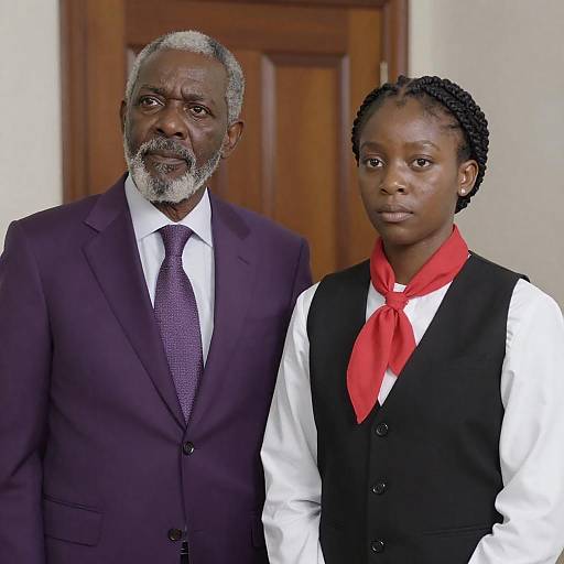 Indoor Portrait of Two Stylish Individuals