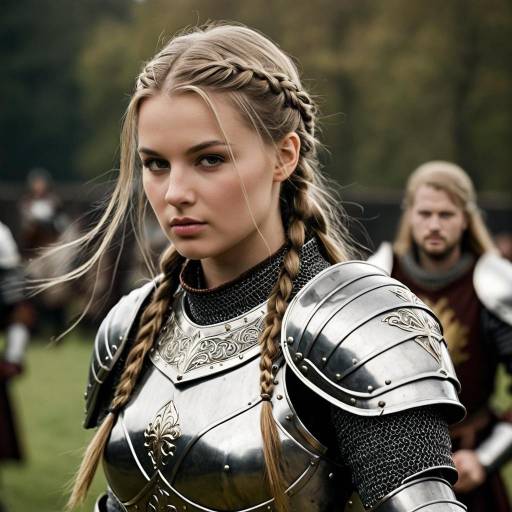 Medieval Warrior Girl in Armor