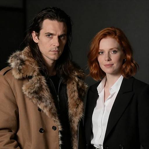 Intense Couple Portrait in Dark Lighting