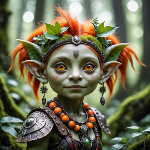 Fantasy Creature Portrait with Tribal Armor