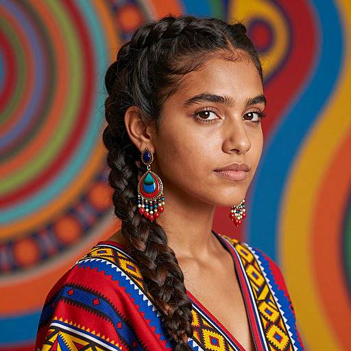 Vibrant Portrait of a Young Woman
