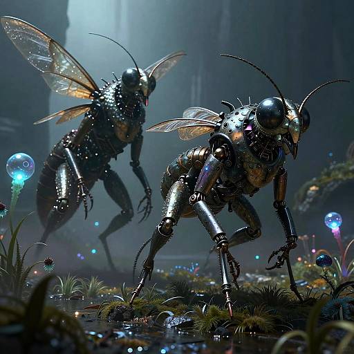 Cybernetic Insect-Reptile Creatures