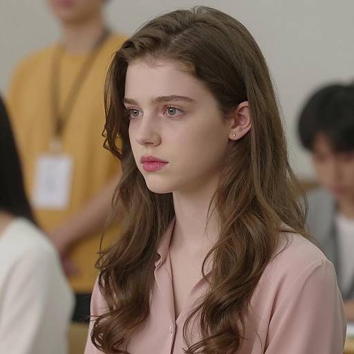 Intense Gaze of a Young Woman