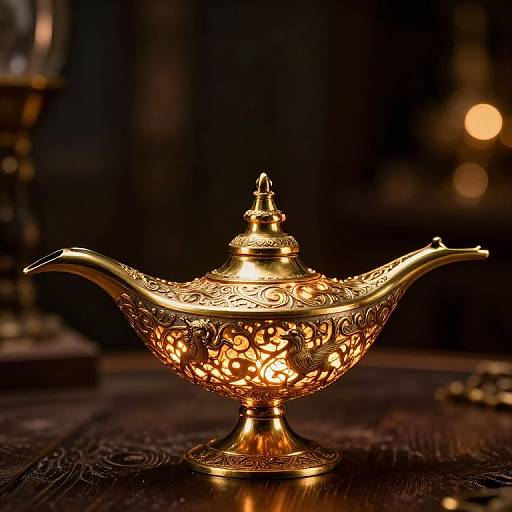Ultra-Detailed Magical Brass Lamp