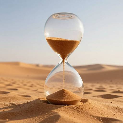 Giant Hourglass in Desert Glow