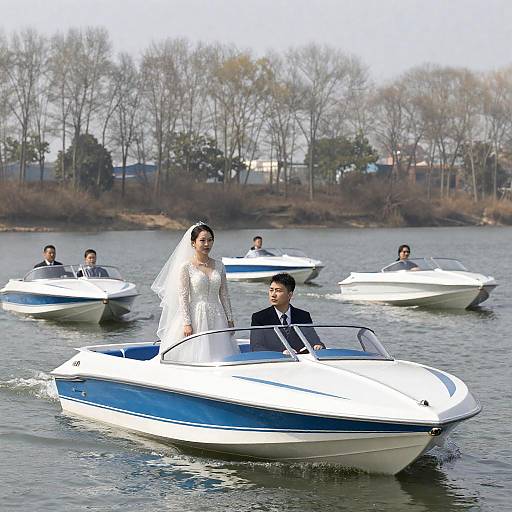 Wedding Bliss on a Speedboat Adventure