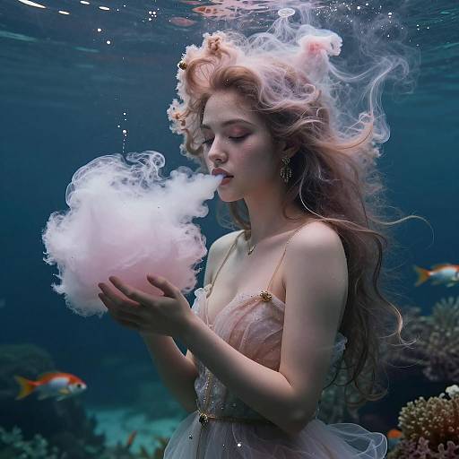 Underwater City with Nebula Vape Smoke