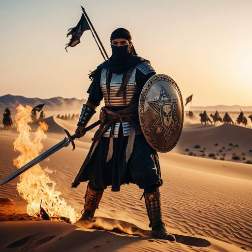 Desert Nomad Warrior at Sundown