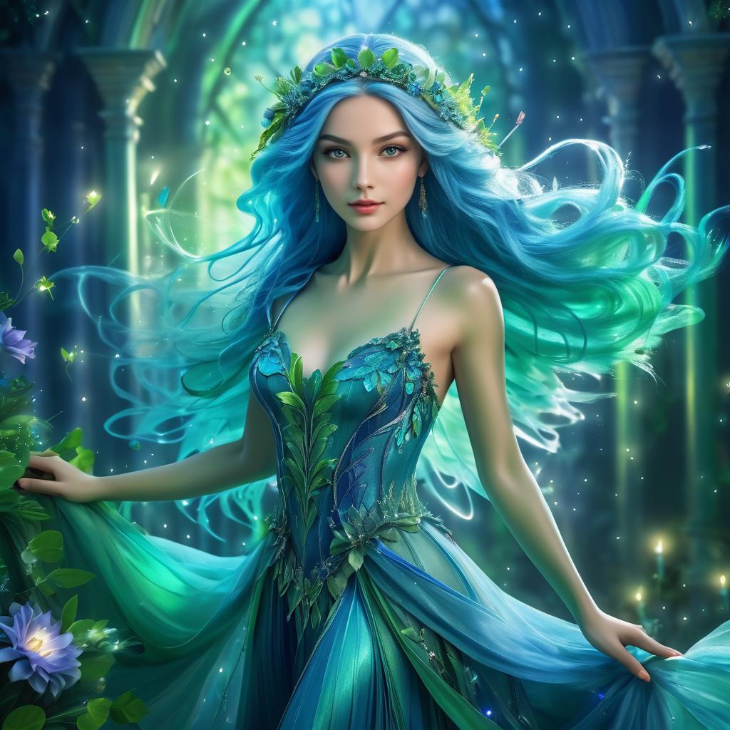 Elegant Fairy in Mystical Atmosphere