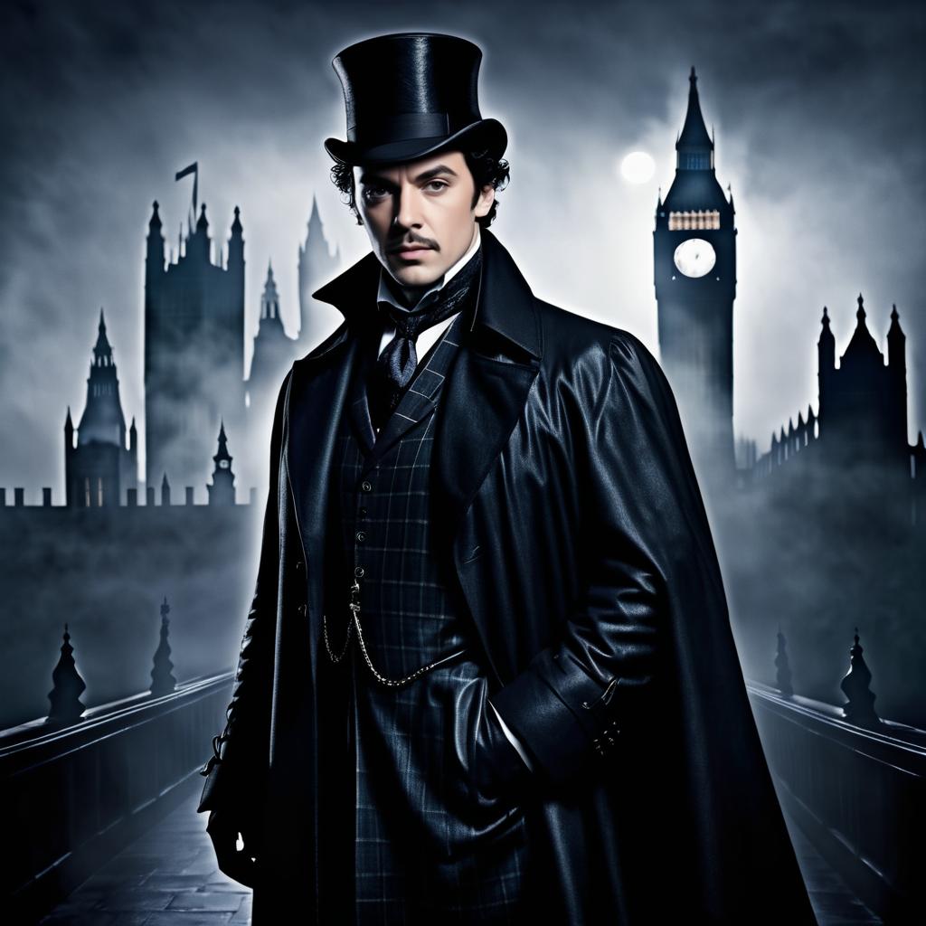 Gothic Sherlock Holmes in Foggy London