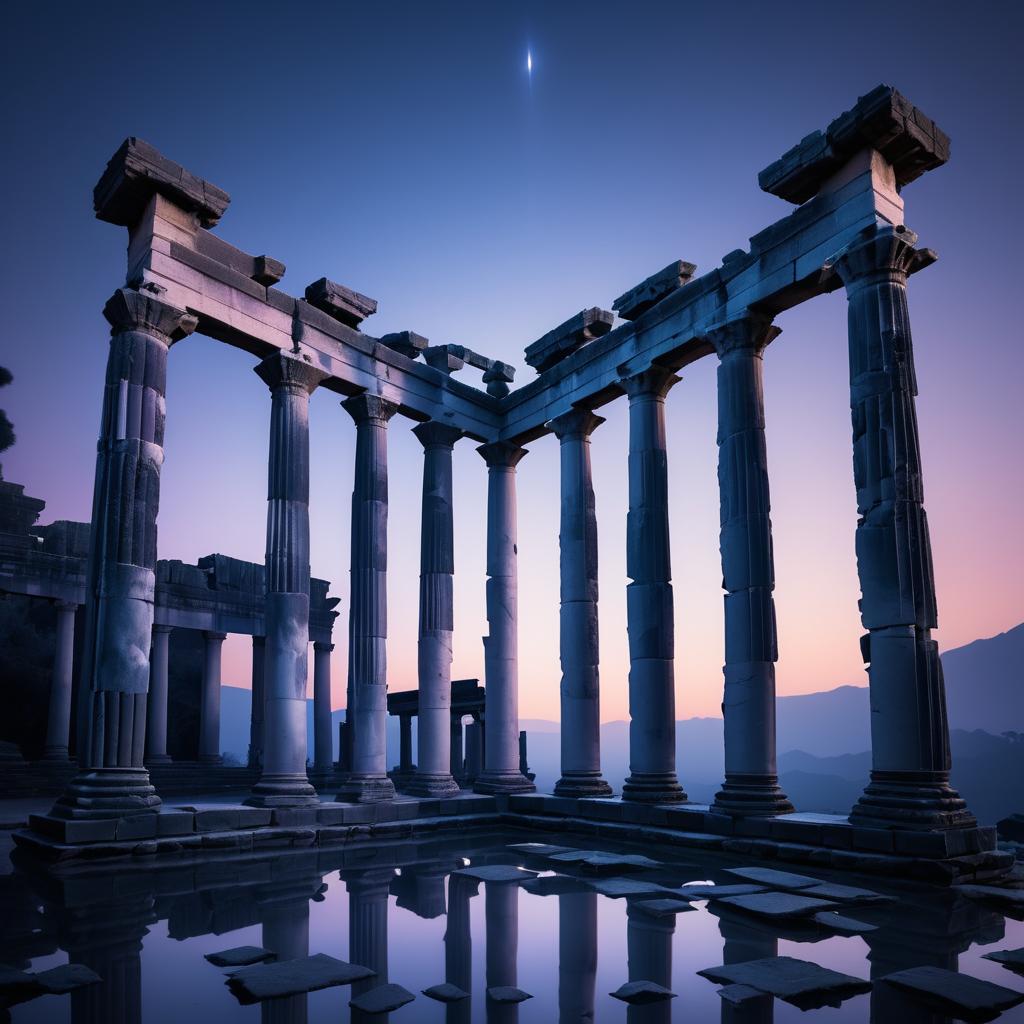 Haunting Twilight at an Ancient Temple