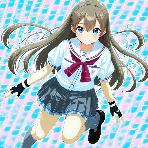 Illustration of Arihara tsubasa, cinderella series in the style of Hiiragi yuuichi