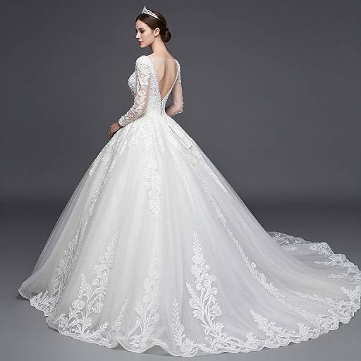 Elegant 2021 Chinese Lace Wedding Gown
