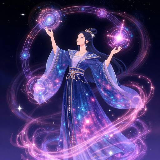 Celestial Mage Wendysenu Under Stars