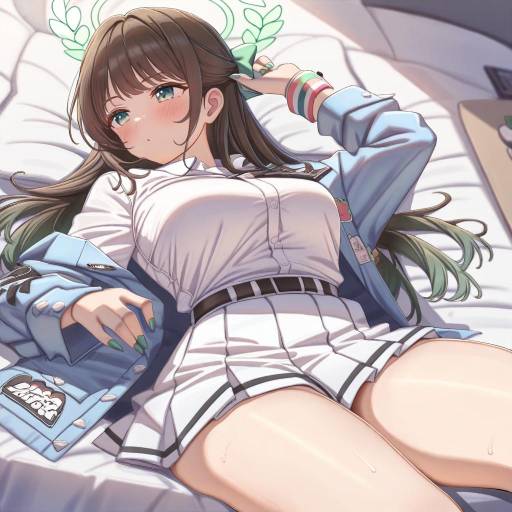 Illustration of Airi (band) (blue archive), blue archive in the style of Momo no sukebe