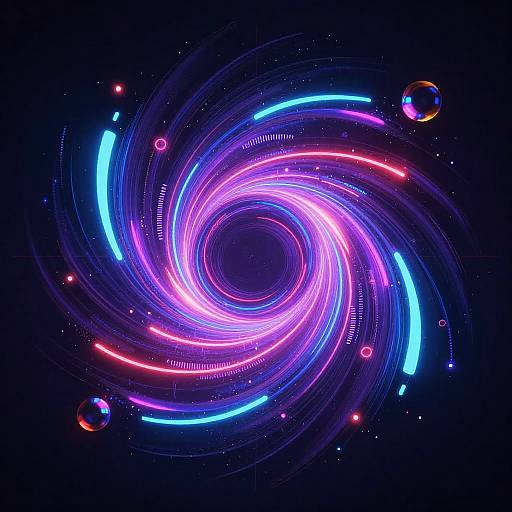 Futuristic Neon Cyberpunk Album Cover