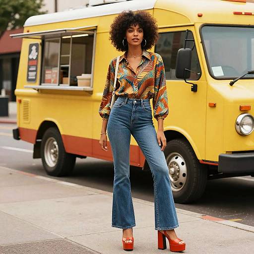 70s Funky Fashion with Afro Style