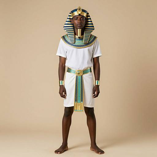 Realistic Egyptian Pharaoh Costume Portrait