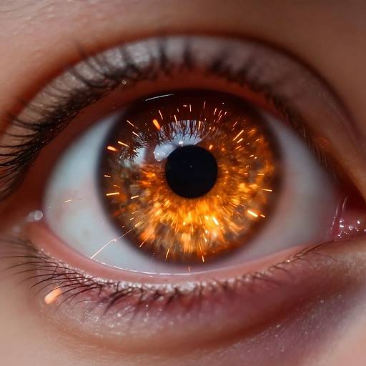 Fiery Extreme Eye Close-Up