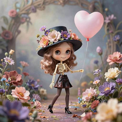 Whimsical Floral Greeting Card Design