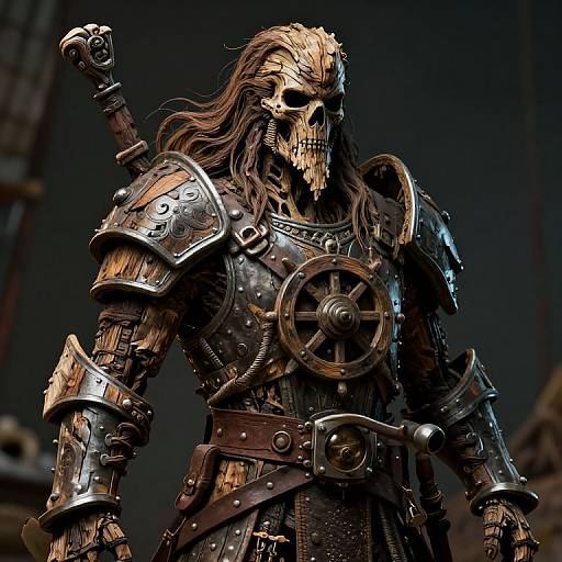 Detailed Wooden Warforged Pirate