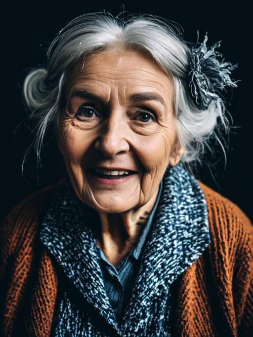 Elderly Woman in Cosplay Costume