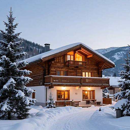 Winter Chalet Primerose in Snow