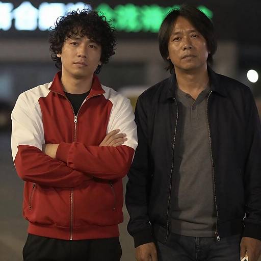 Two Men Urban Portrait with Cigarette