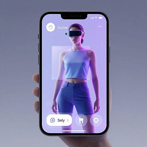 Futuristic Transparent App Interface