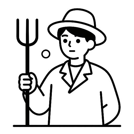 Focused Chemist Line Art Sticker