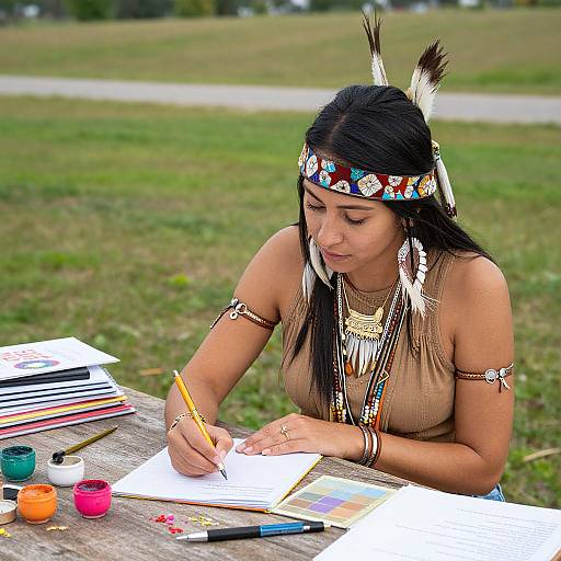 Mohawk Woman Artistic Portrait