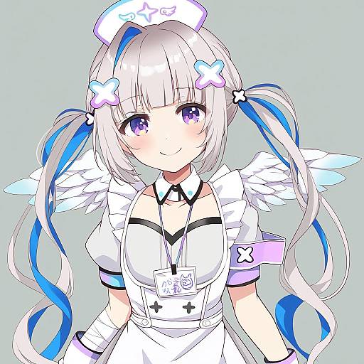 Illustration of Amane kanata (nurse), hololive in the style of Aoi manabu