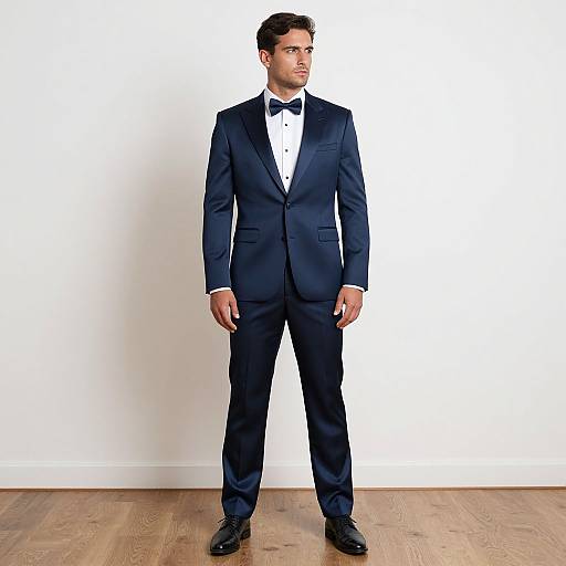 Man in Satin Trousers Suit