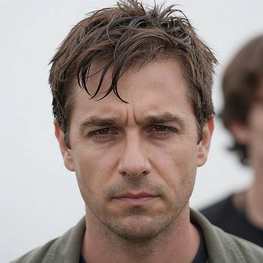 Intense Portrait of a Middle-Aged Man