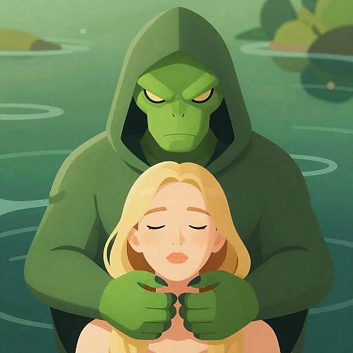 Mystical Encounter: Creature and Woman