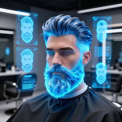 Cyberpunk Beard Simulator Concept Art