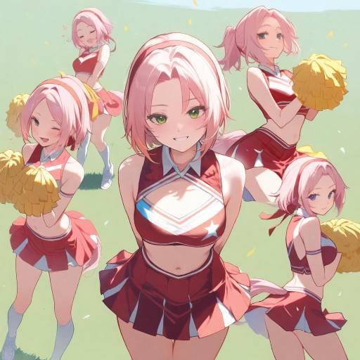 Cheerleading Sakura's Playful Pose