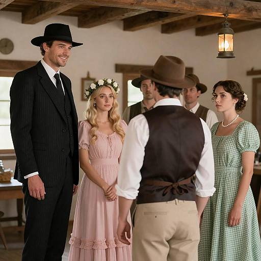 Charming Rustic Indoor Gathering Scene