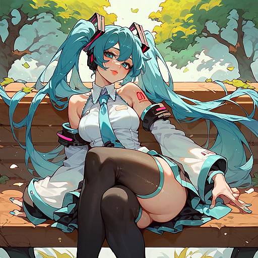 Park Bench Portrait — Hatsune Miku