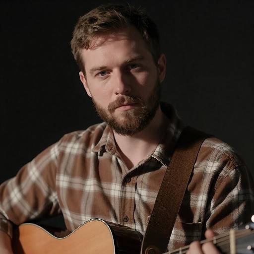 Contemplative Musician in Shadows