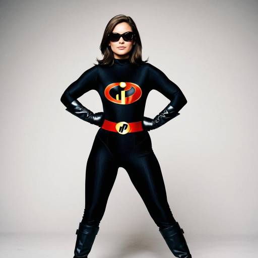 Woman in Incredibles Superhero Costume